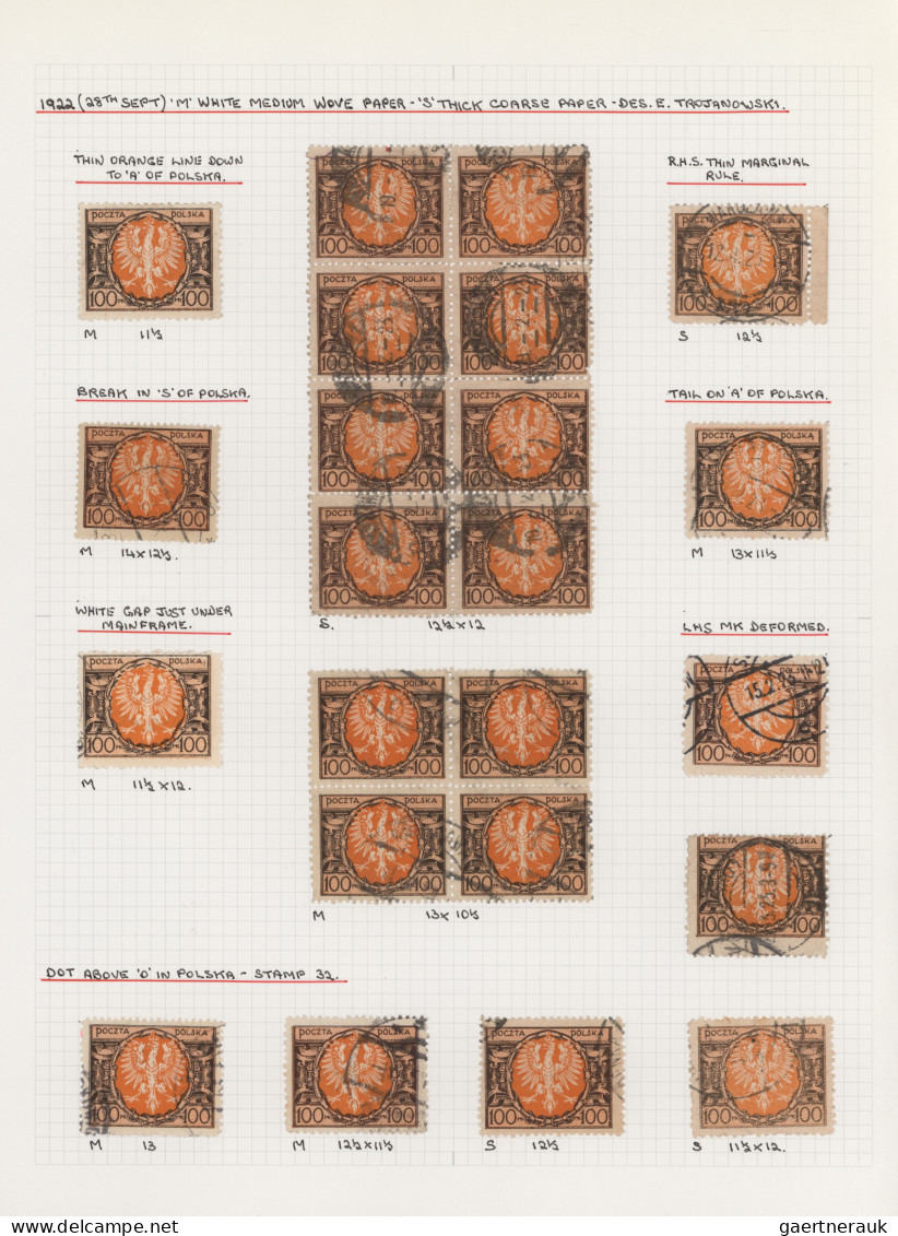 Poland: 1919/1923, specialised collection of apprx. 1.220 stamps neatly arranged