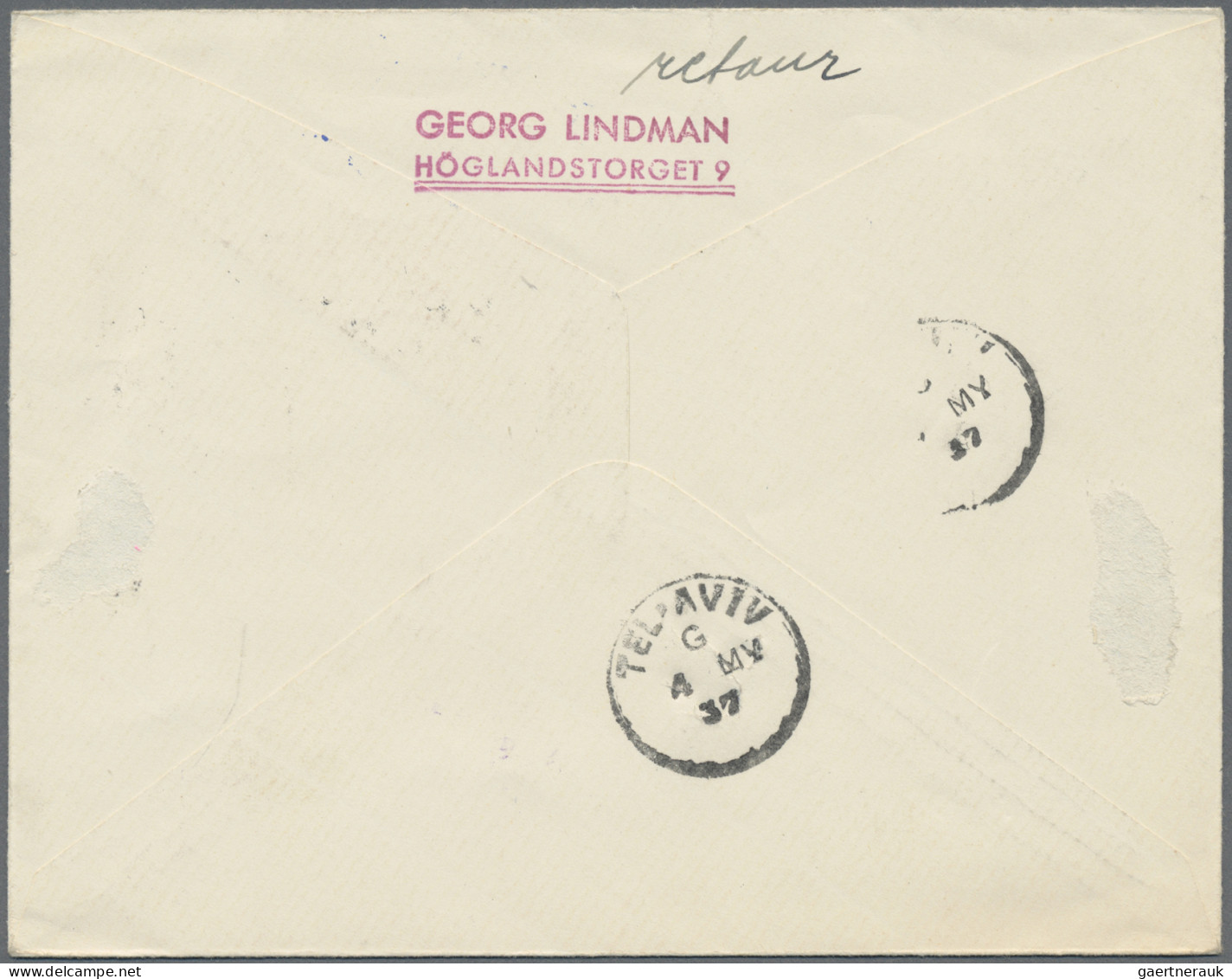 Poland: 1936/1937, Three Airmail Covers To Palestine: (1) Cover 27.X.1936 Lwow-H - Sonstige & Ohne Zuordnung