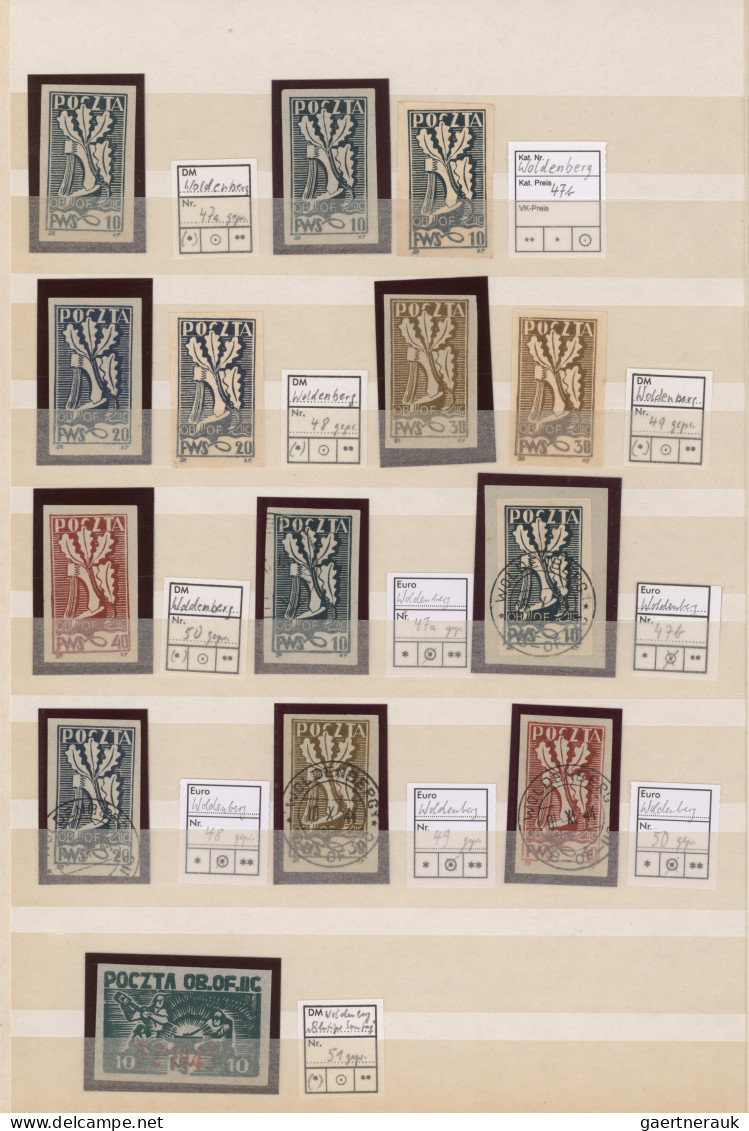 Poland Camp Mail: 1942/1945, collection of apprx. 180 stamps (incl. postage dues