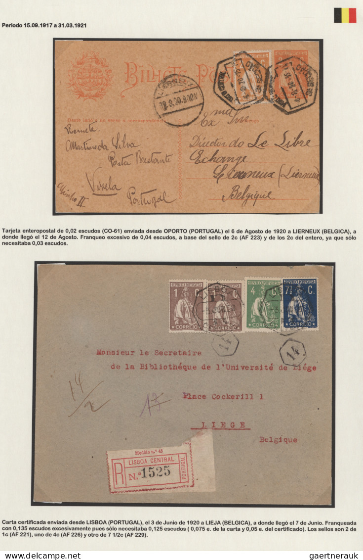 Portugal: 1912/1931 Collection of about 101 covers, picture postcards, postal st