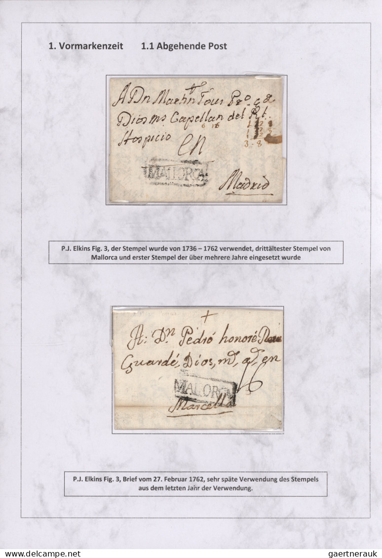 Spain: 1760/1880 "THE POSTAL HISTORY OF THE BALEARIC ISLANDS": Exhibition Collec - Otros & Sin Clasificación