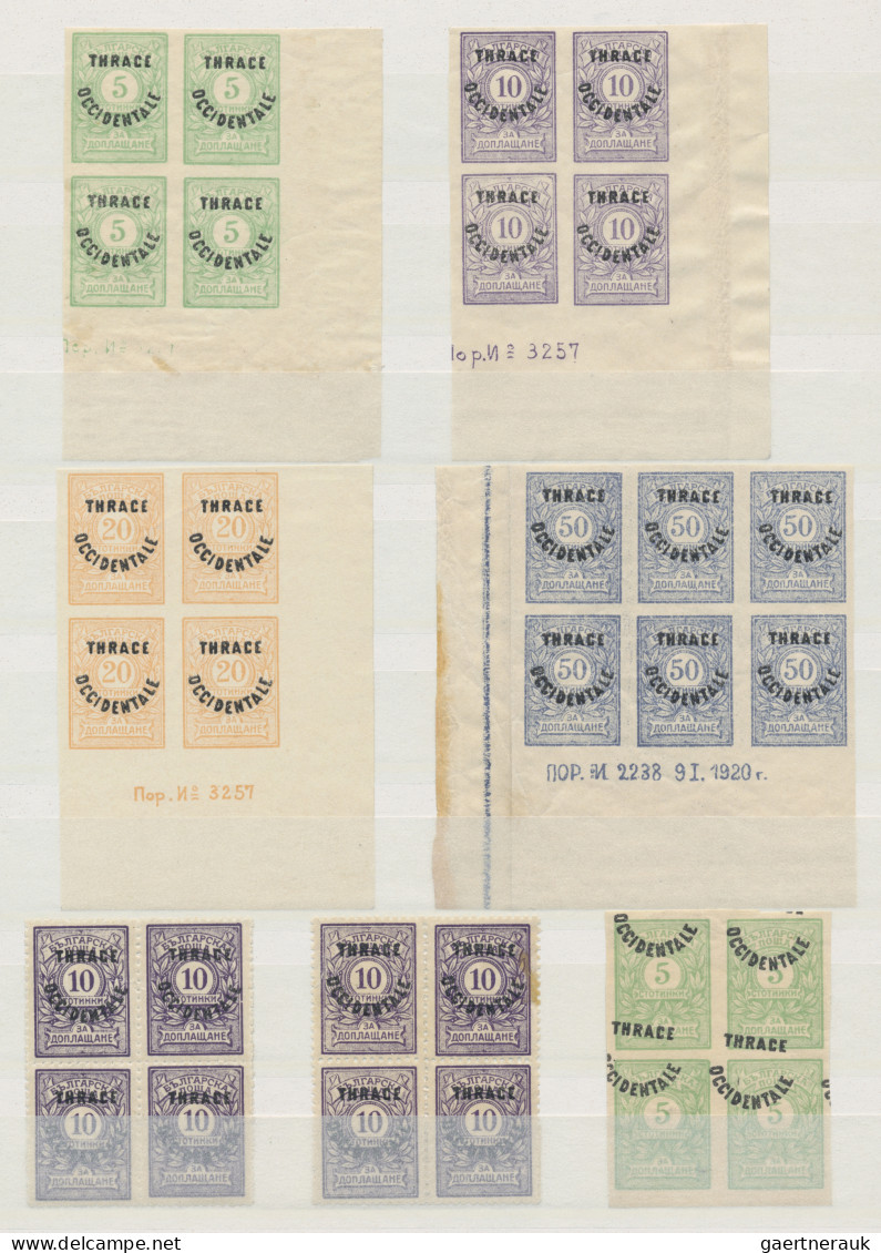 Thrace: 1919/1920, Inter Allied Administration (overprints on Bulgaria), extraor