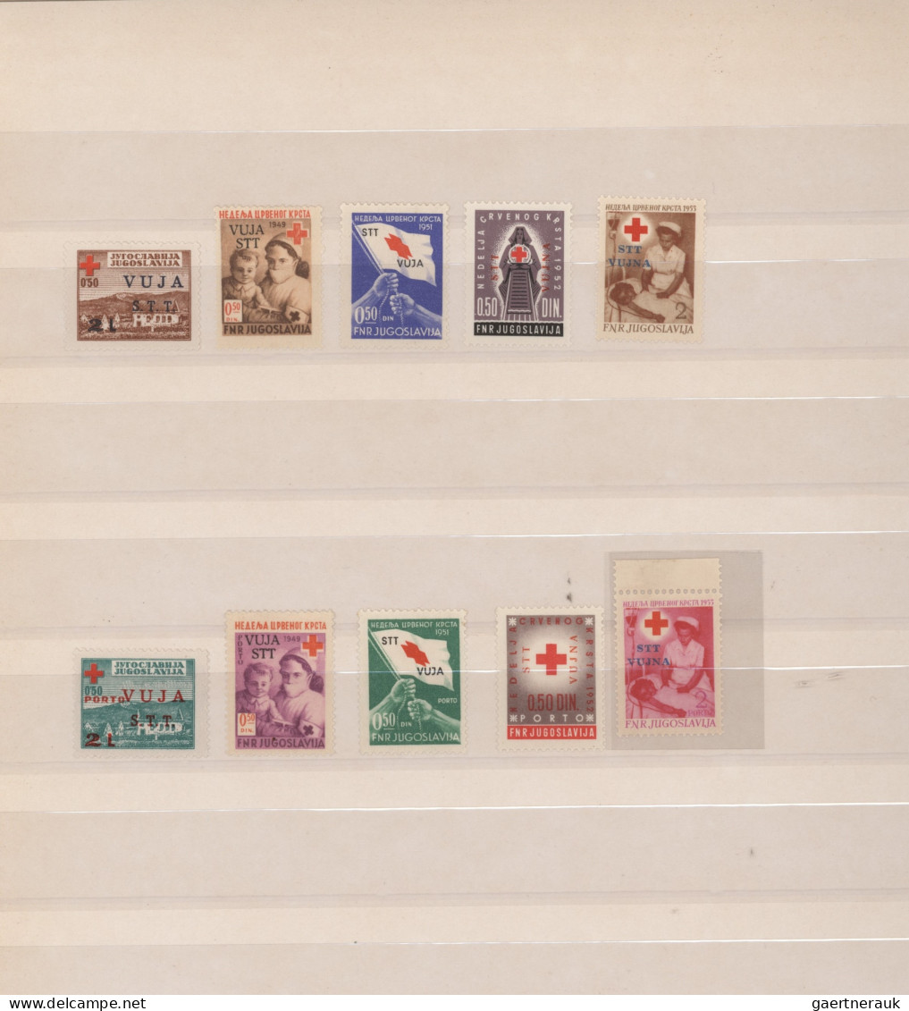Trieste - Zone B: 1945/1955 (ca), Stock Book With A Mint Never Hinged Collection - Oblitérés
