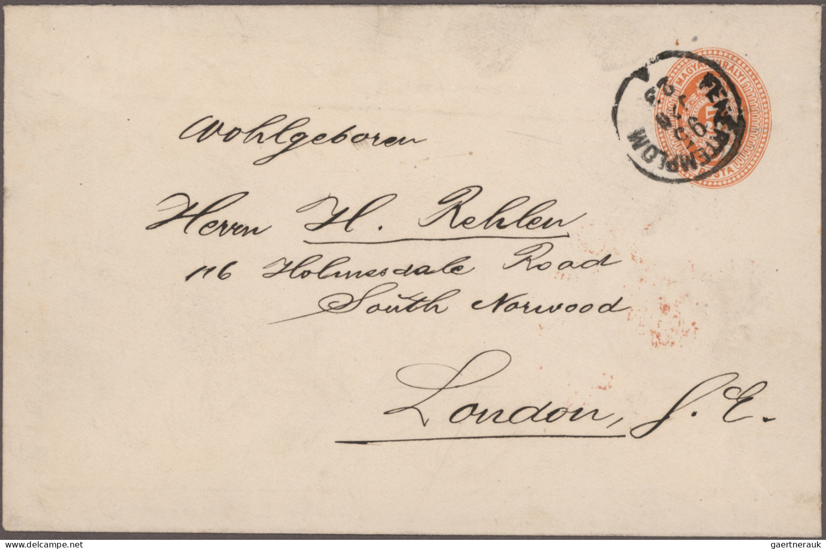 Hungary - Postal Stationary: 1895/1898, Stationery Envelope 5kr. Orange, Group O - Entiers Postaux