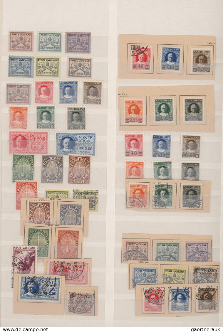 Vatican City: 1929/1936, Mint And Used Assortment Incl. Two Sets Each Of 1933 Ho - Sammlungen