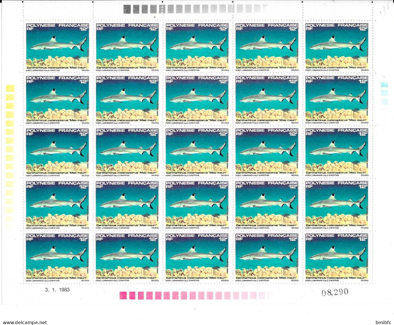 Lot de 343  timbres neufs POLYNÉSIE FRANÇAISE (tous scannés)
