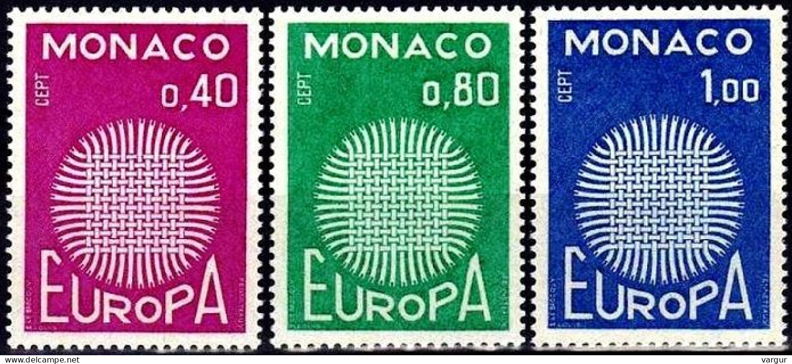 MONACO 1970 EUROPA. Complete Set, MNH - 1970