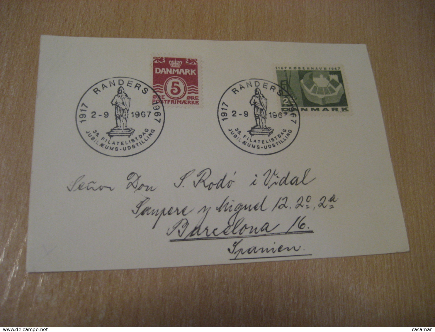 RANDERS 1967 Cancel Card DENMARK  - Lettres & Documents