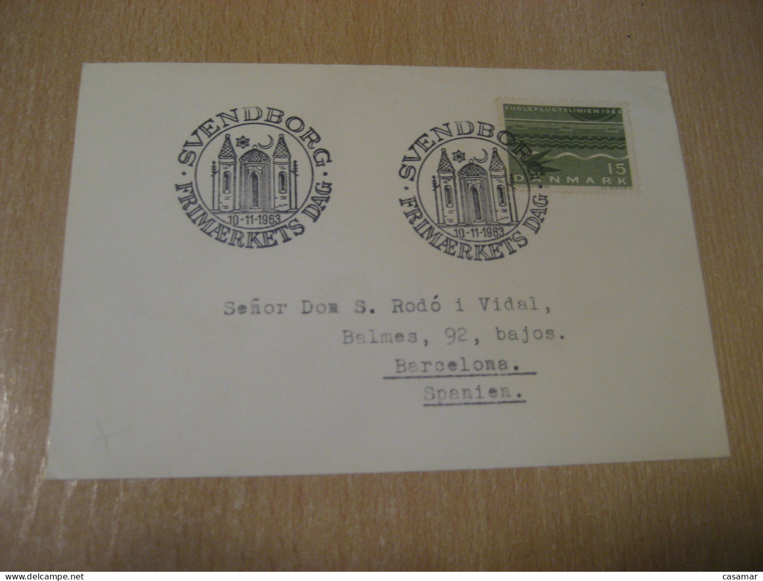 SVENDBORG 1963 Cancel Card DENMARK  - Briefe U. Dokumente