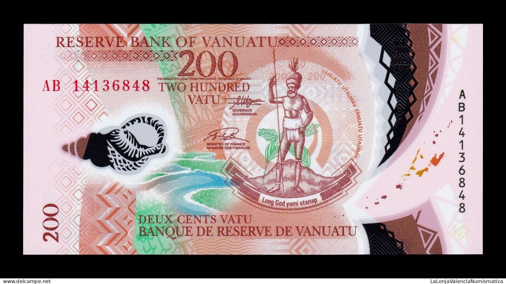 Vanuatu 200 Vatu 2014 Pick 12 Polymer Sc Unc - Vanuatu