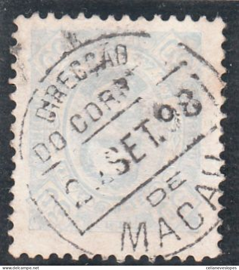 Macau, Macao, D. Carlos I, 50 R. Azul D13 1/2, 1893/94, Mundifil Nº 52 Used - Used Stamps