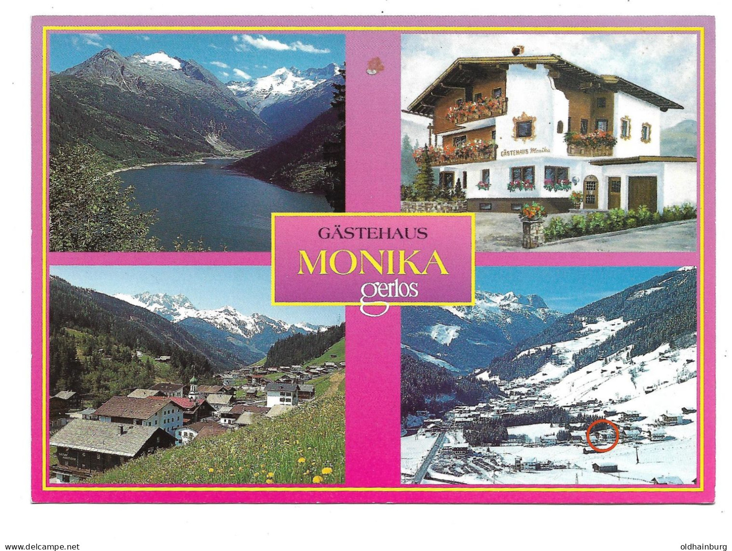 2285g: AK Ca. 1990, Gästehaus Monika In 6281 Gerlos, Ungelaufen - Gerlos