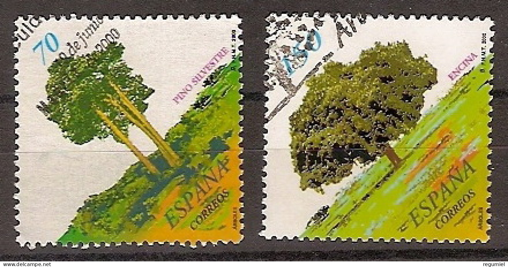 España U 3717/3718 (o) Flora. Arboles. 2000 - Used Stamps