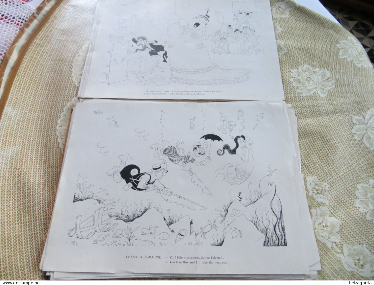 PORTOFOLIOS du DESSINATEUR DUBOUT Albert - PREFACE de MARCEL  AYME 1943 - TOUTES LES PLANCHES SCANNEES