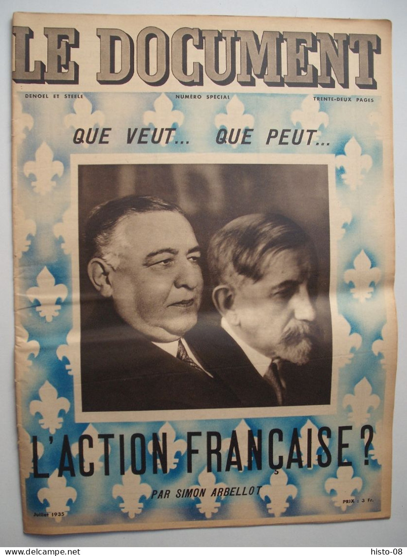 LE DOCUMENT : 1935 . L' ACTION FRANCAISE   .  ELECTIONS .. - General Issues