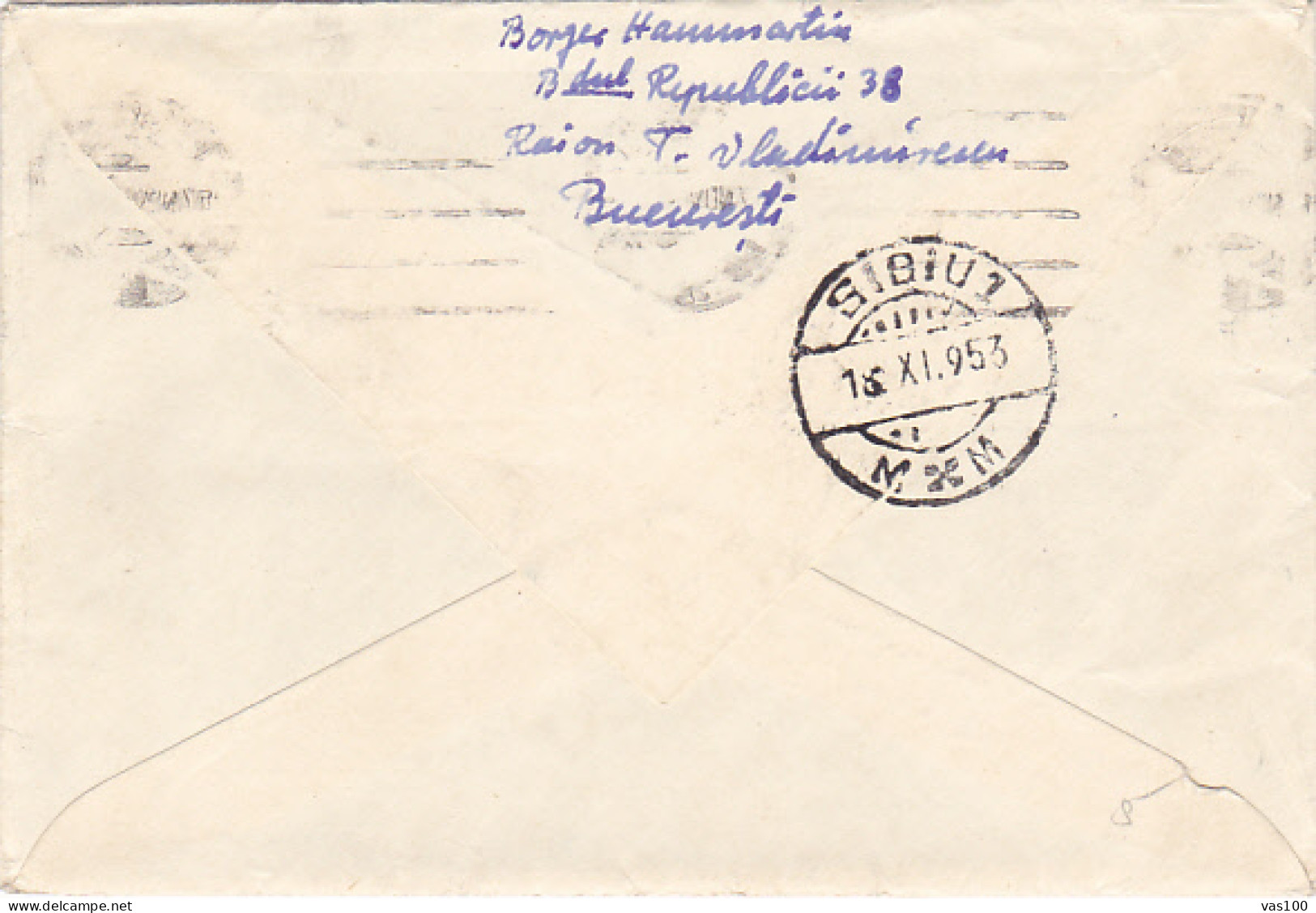 FORESTRY, STAMPS ON COVER, 1953, ROMANIA - Storia Postale
