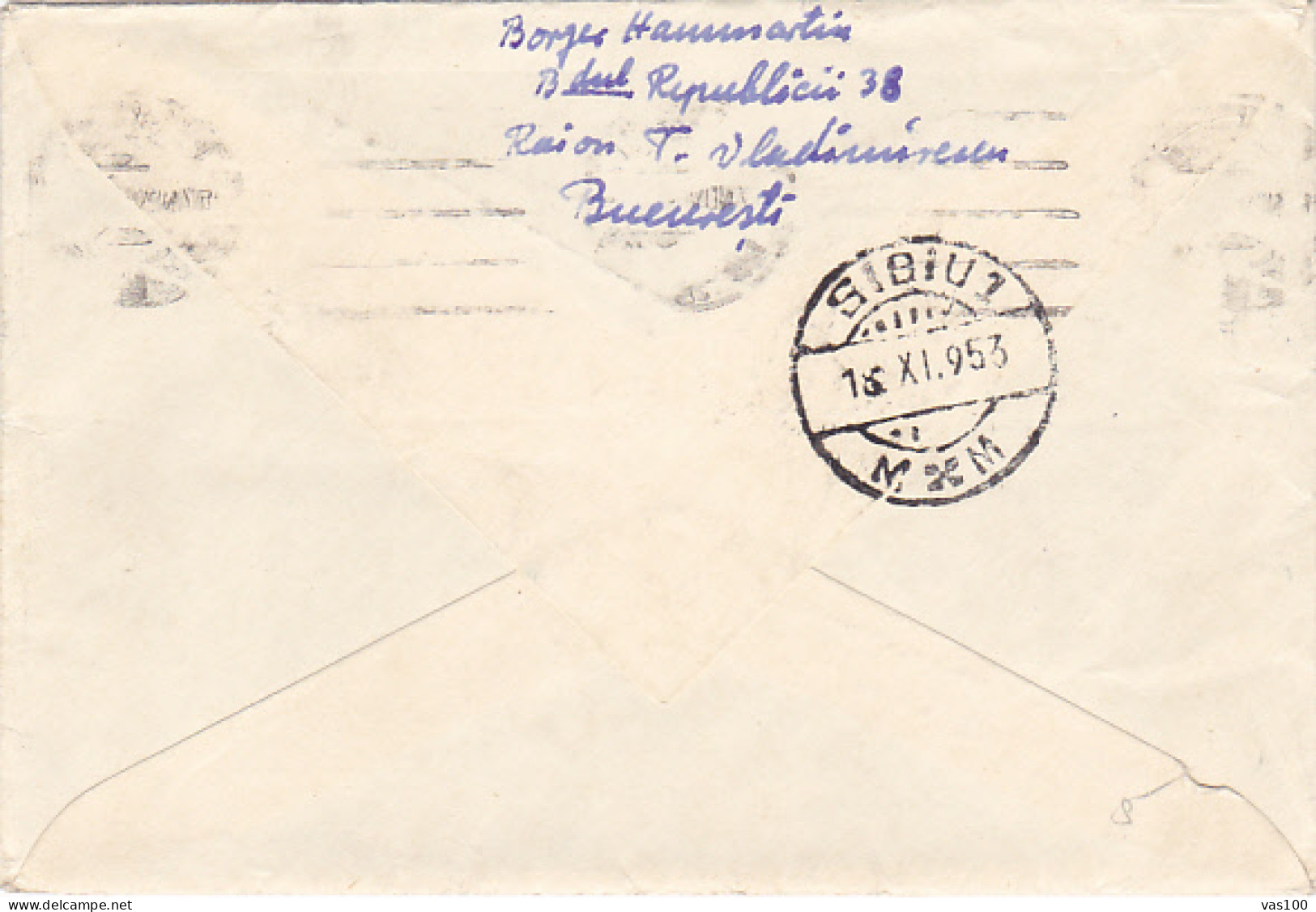 FORESTRY, STAMPS ON COVER, 1953, ROMANIA - Brieven En Documenten