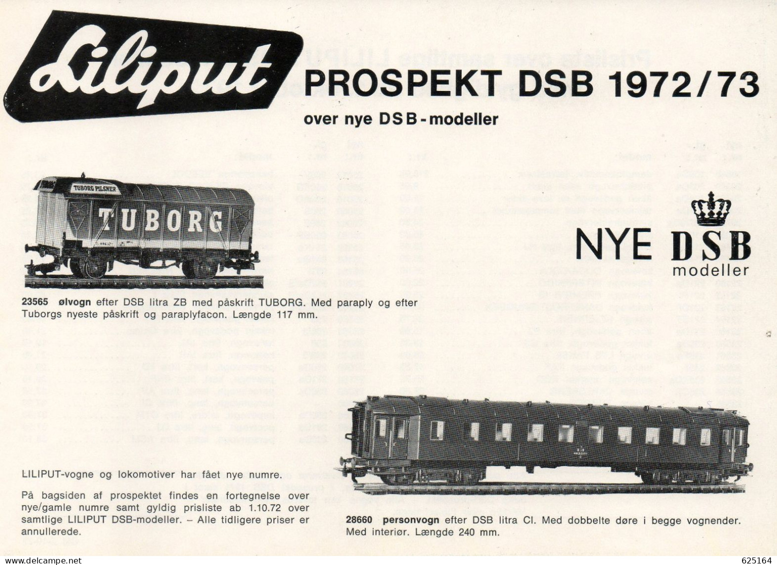 Catalogue LILIPUT 1972/73 PROSPEKT NYE DSB - Neuheiten HO 1/87 - En Danois - Unclassified