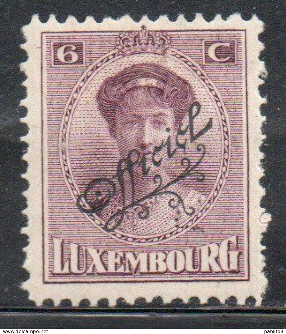 LUXEMBOURG LUSSEMBURGO 1922 1926 SURCHARGE OFFICIEL CENT. 6c MH - Oficiales