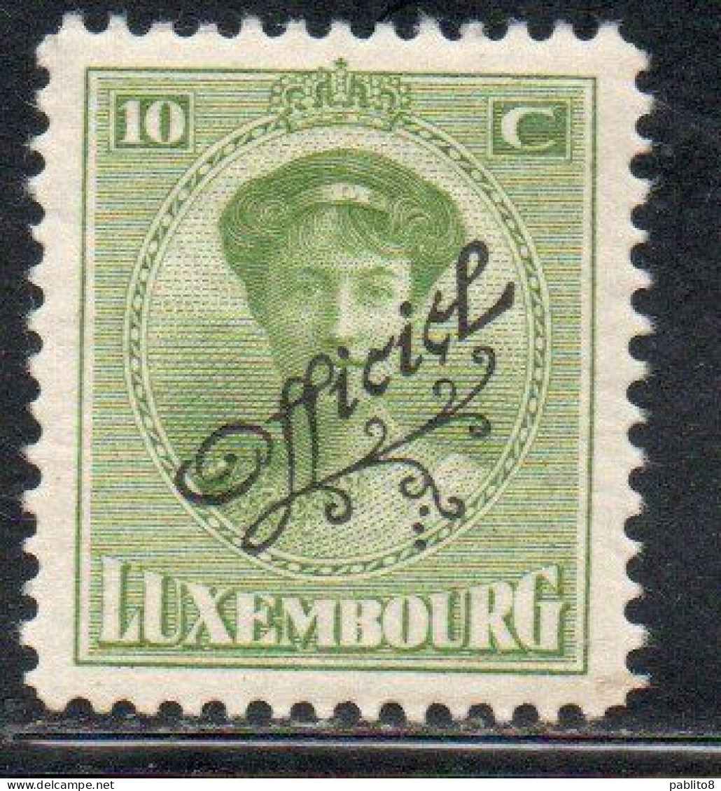 LUXEMBOURG LUSSEMBURGO 1922 1926 SURCHARGE OFFICIEL 10c MNH - Oficiales