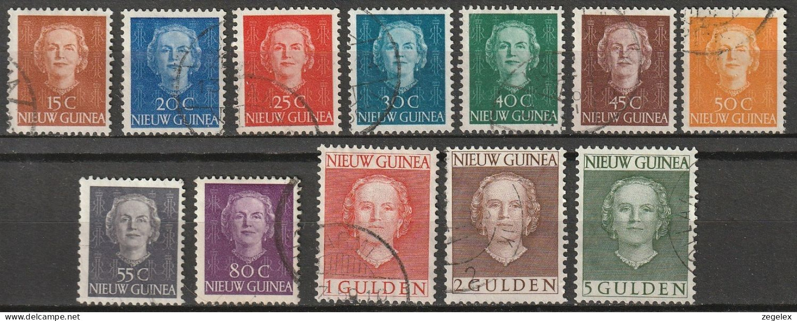 Nederlands Nieuw Guinea 1950, NVPH 10-21 Gestempeld/used - Niederländisch-Neuguinea