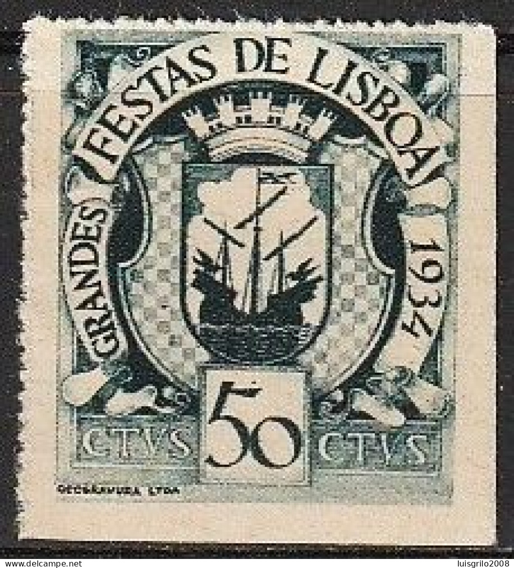 Vignette/ Vinheta, Portugal - 1934, Grandes Festas De Lisboa -|- MNH - No Gum - Ortsausgaben