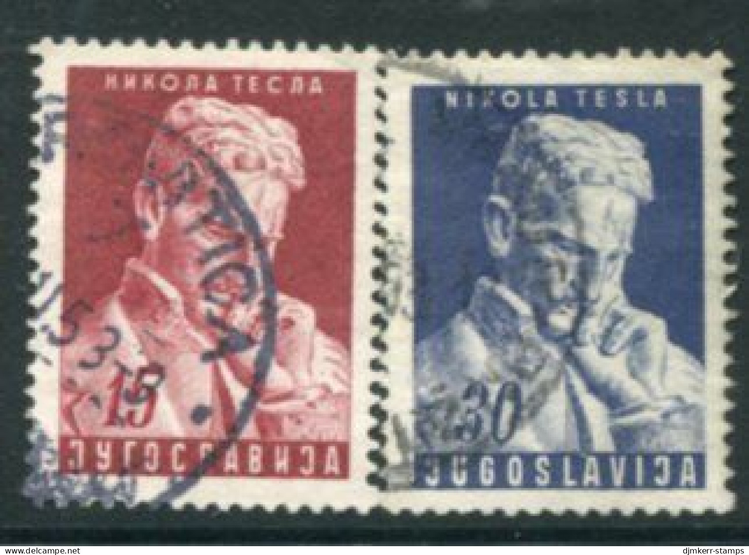 YUGOSLAVIA 1953 Nikola Tesla Used.  Michel 712-13 - Used Stamps