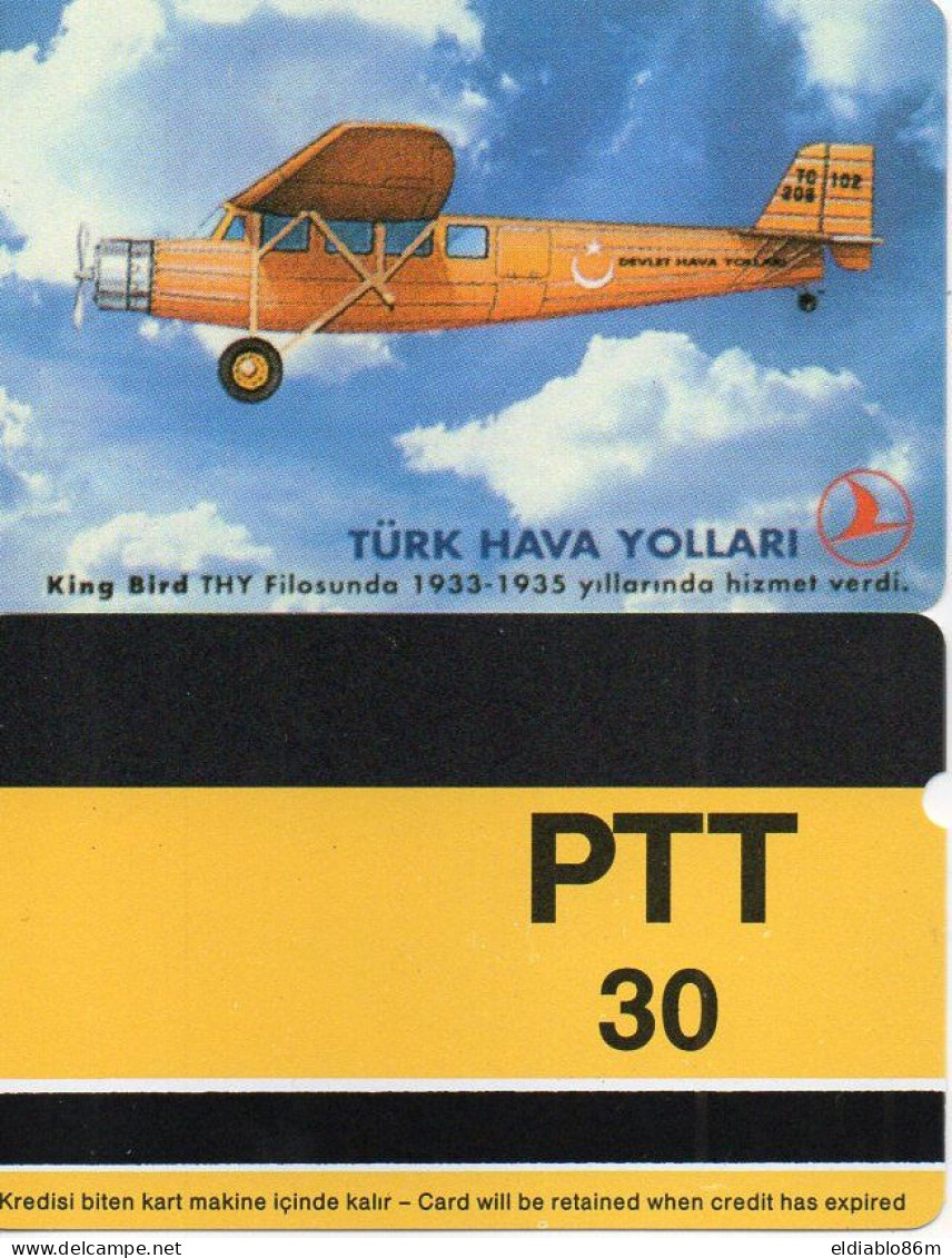 TURKEY - ALCATEL - DEMO CARD - TURKISH AIRLINES KING BIRD - YELLOW REVERSE - P13 MATT - Turkey