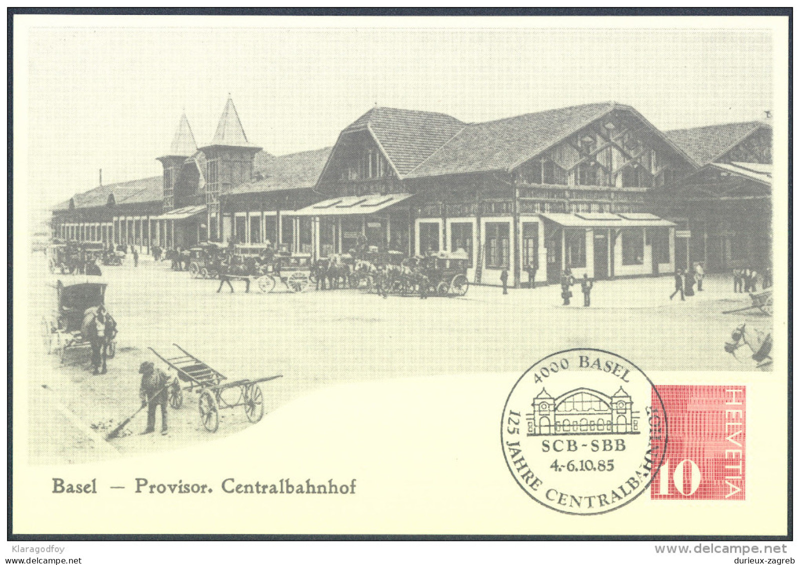 Switzerland 125 Jahre Centralbahnhof 3 Postcards Bb - Bahnwesen