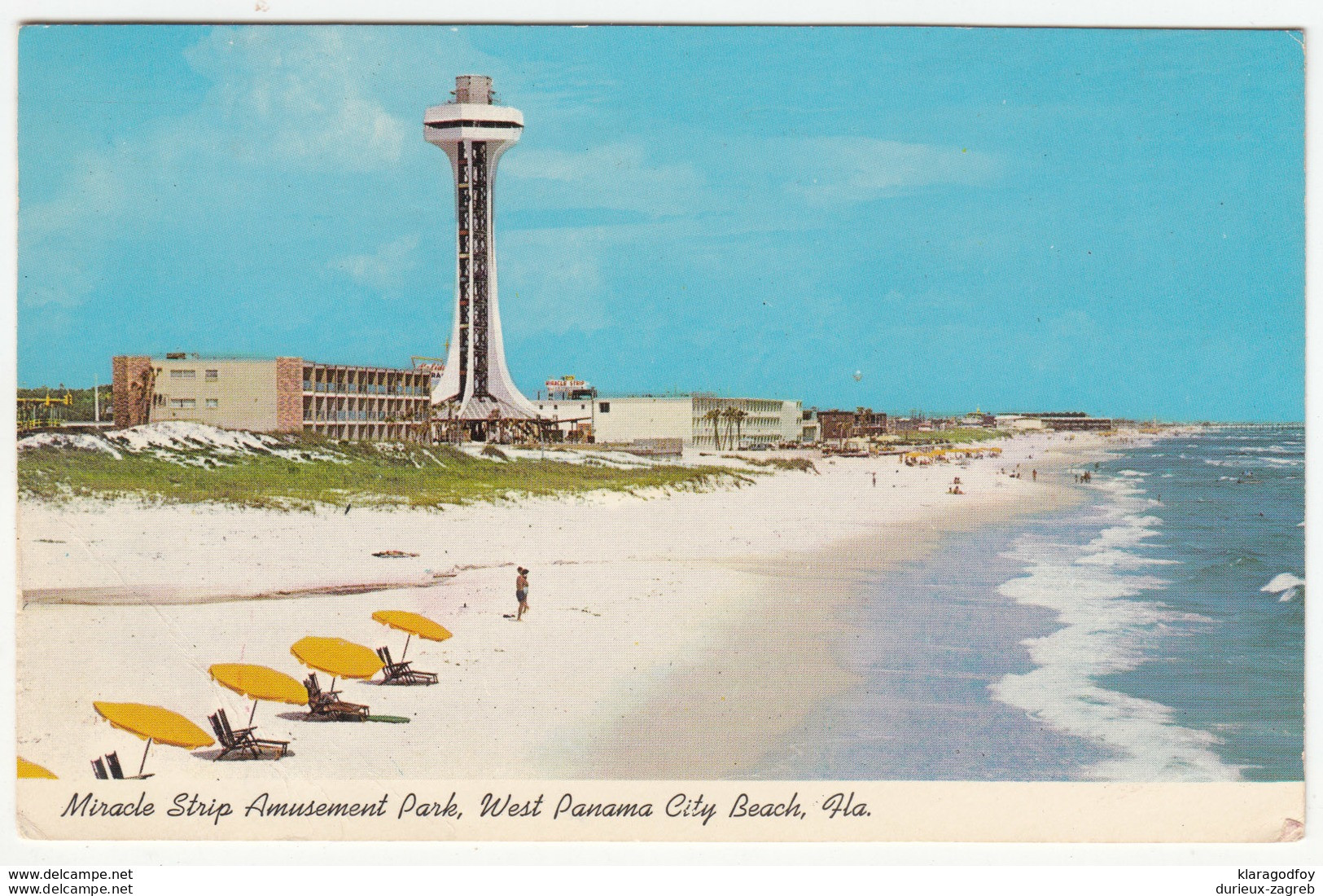 Miracle Strip Amusement Park, West Panama City Beach Old Postcard Travelled 1969 B170720 - Panama City