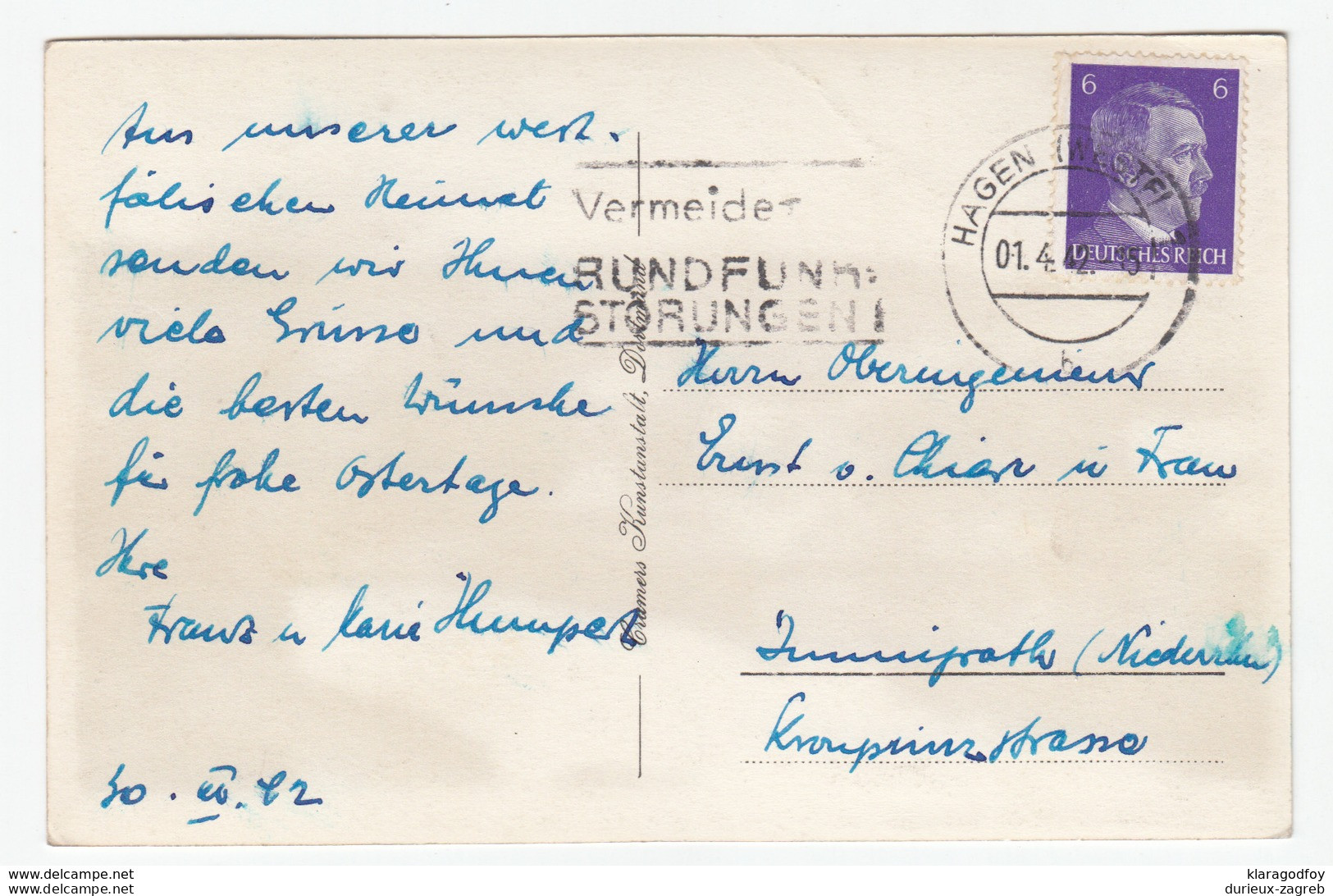 Letmathe Old Postcard Travelled 1942 B170915 - Letmathe