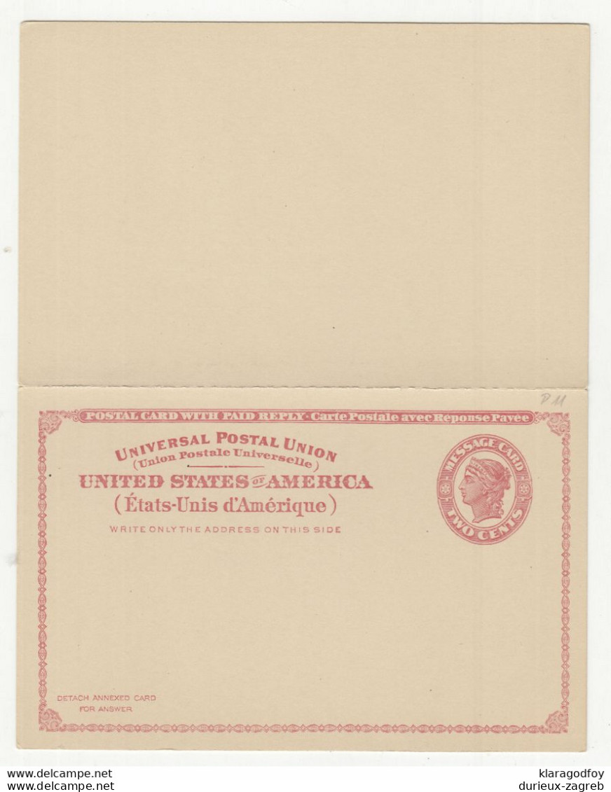 US 1924 Postal Stationery Postcard With Reply  B210201 - 1921-40