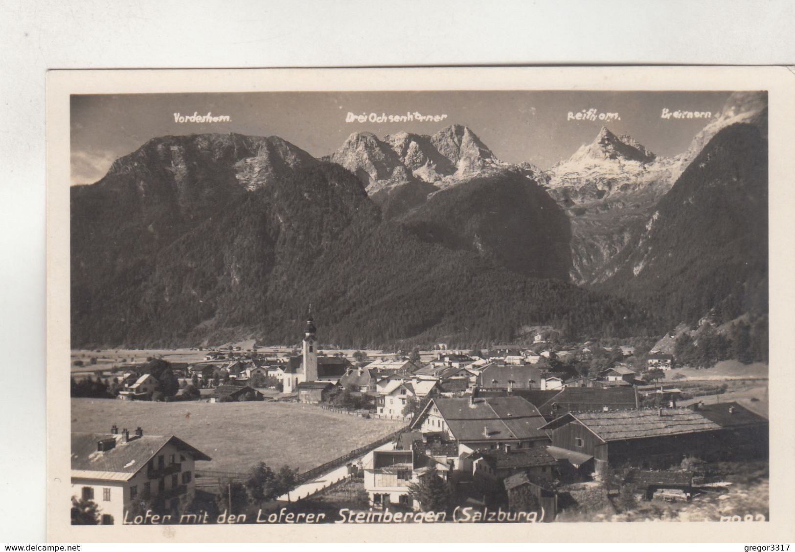 D5544) LOFER Mit Den Loferer Steinbergen In Salzburg - Kirche Häuser Berge - Lofer