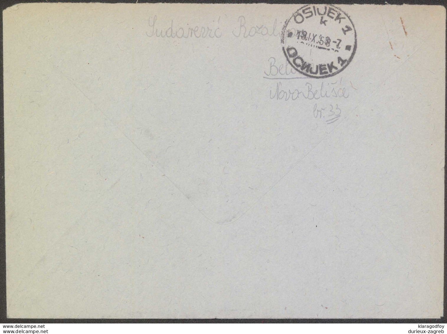 Yugoslavia, Letter Cover Registered Travelled 1959 Valpovo To Osijek B170410 - Covers & Documents