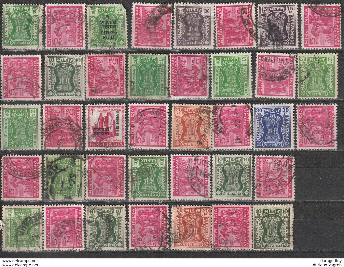 India BOB - Officials And Surcharge Stamps Accumulatio (please Read Description) B190101 - Oblitérés