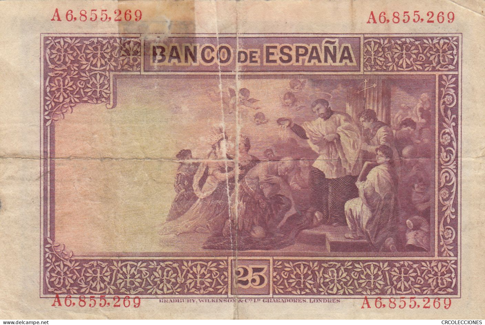 CRBS0848 BILLETE ESPAÑA 25 PESETAS 1926 BC - 1-2-5-25 Peseten