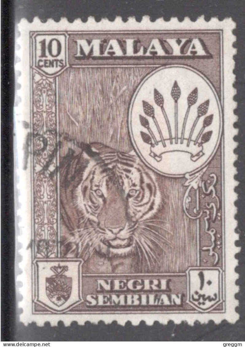 Malaysia Negri Sembilan 1957 Single 10c Stamp From The Definitive Set In Fine Used. - Negri Sembilan