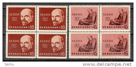 BULGARIA / BULGARIE - 1960 - 90an.de La Naissance De Lenine - 2v - Bl.du 4** - Lenin