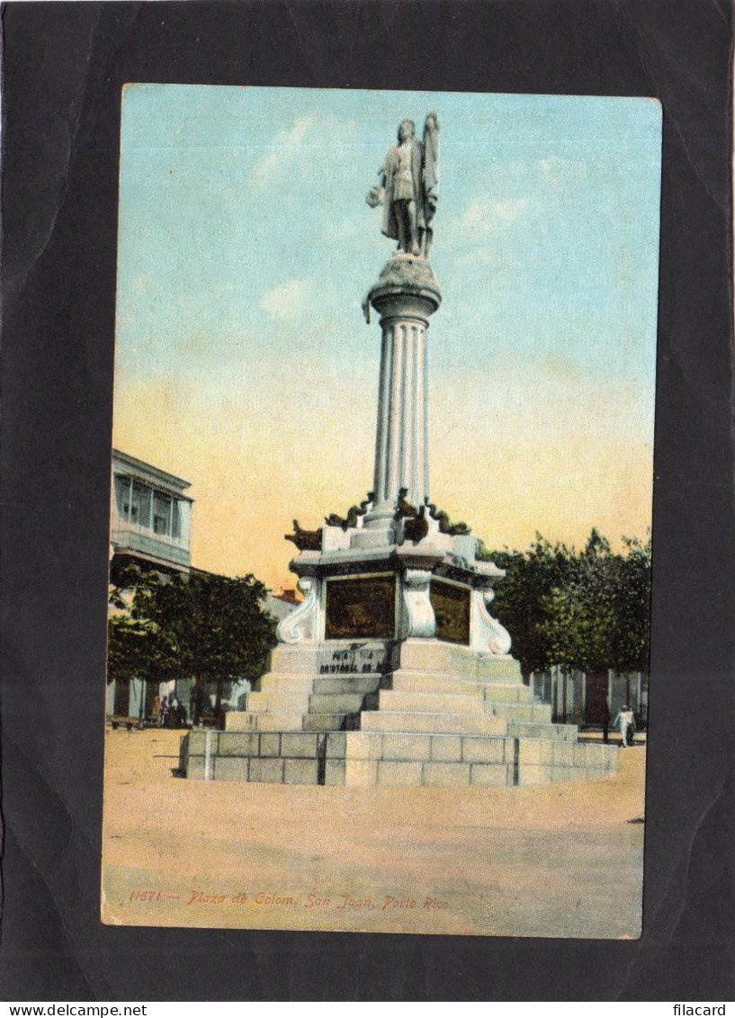 124716         Puerto   Rico,  Porto  Rico,    Plaza  De Colom,   San  Juan,  NV(scritta) - Puerto Rico