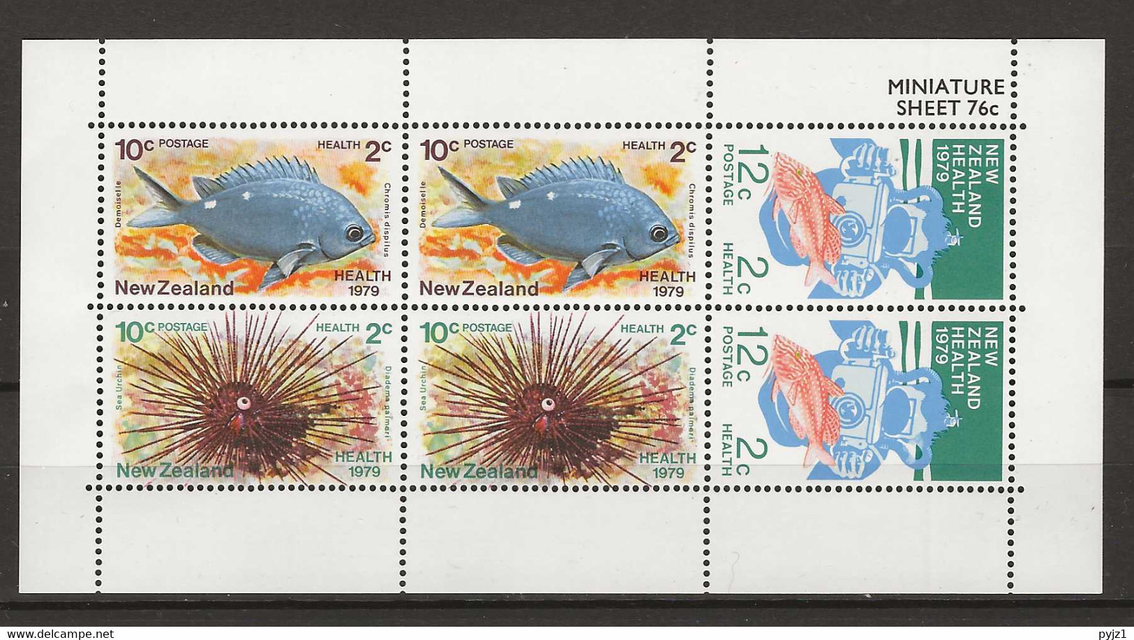 1979 MNH New Zealand Health Sheetlets Postfris** - Blocs-feuillets