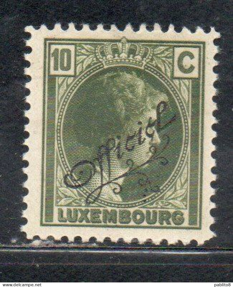 LUXEMBOURG LUSSEMBURGO 1926 1927 SURCHARGE OFFICIEL 10c MH - Oficiales