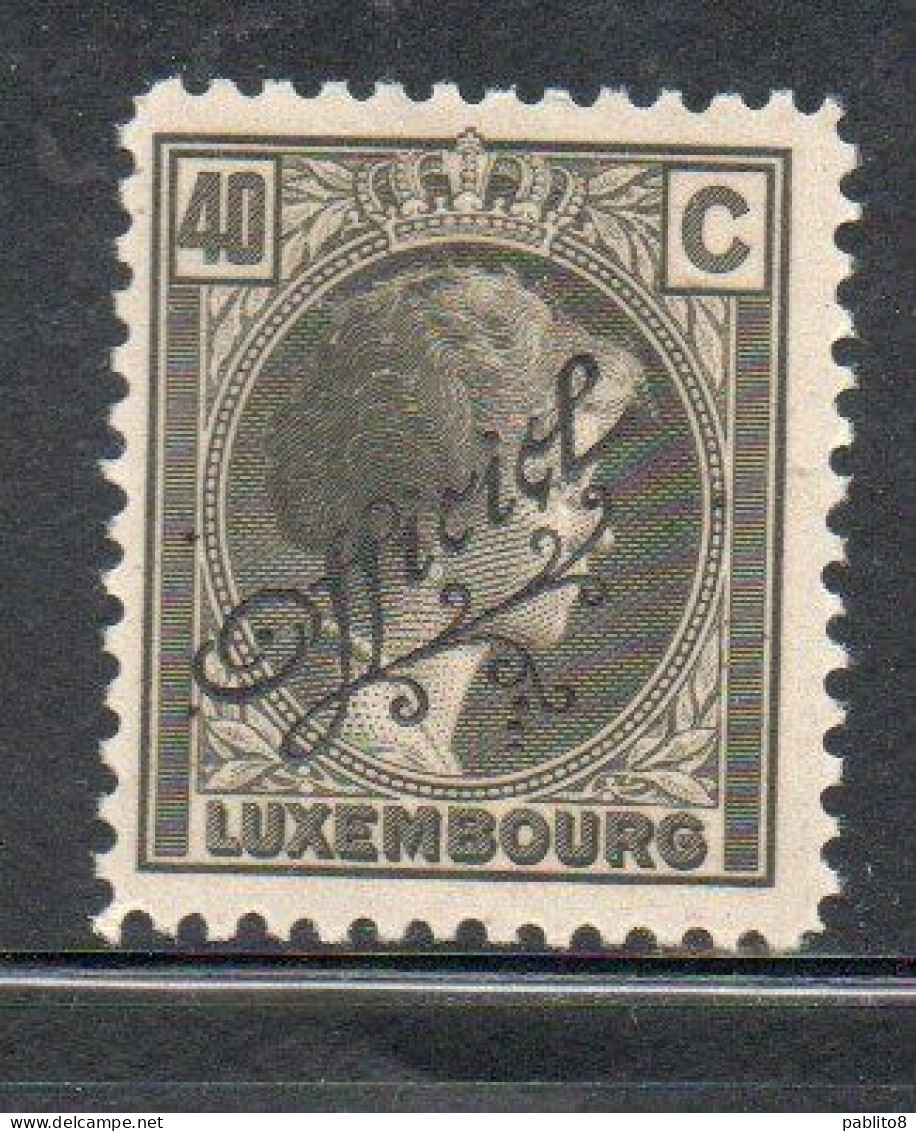 LUXEMBOURG LUSSEMBURGO 1926 1927 SURCHARGE OFFICIEL 40c MH - Oficiales