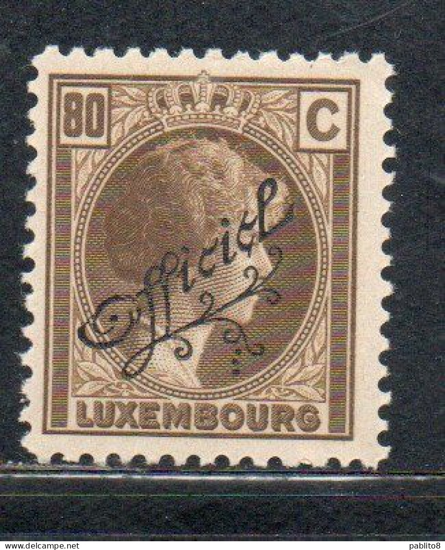 LUXEMBOURG LUSSEMBURGO 1926 1927 SURCHARGE OFFICIEL 80c MH - Oficiales