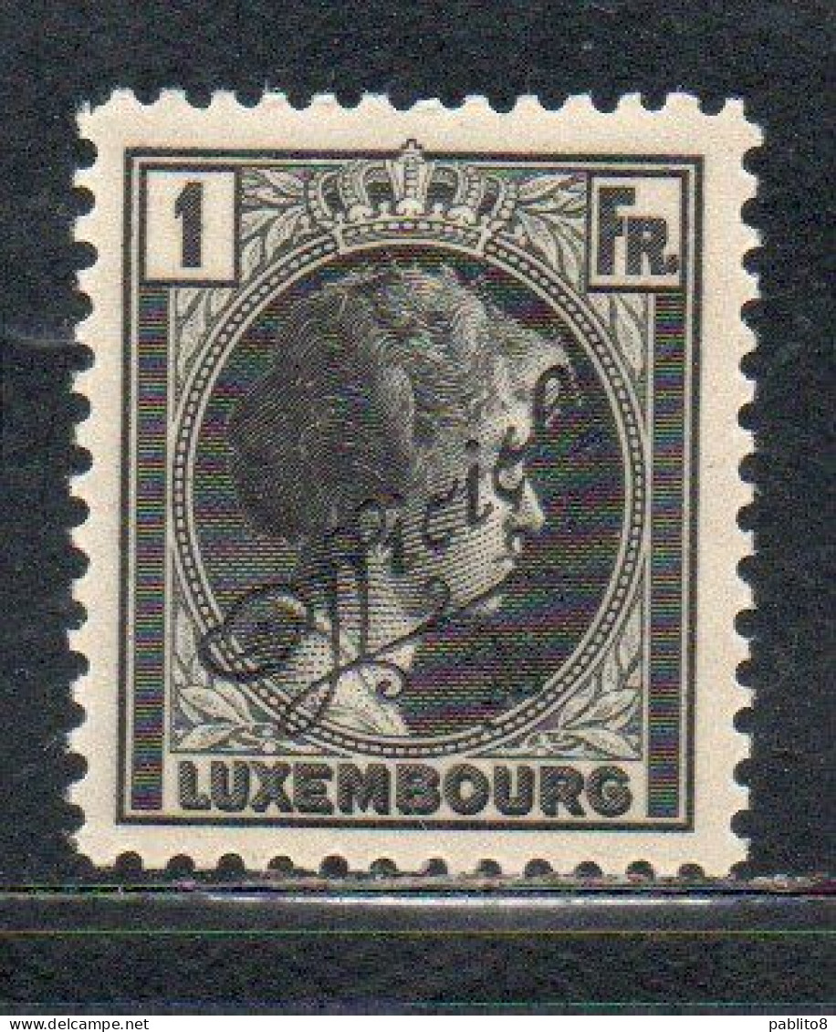 LUXEMBOURG LUSSEMBURGO 1926 1927 SURCHARGE OFFICIEL 1fr MH - Oficiales