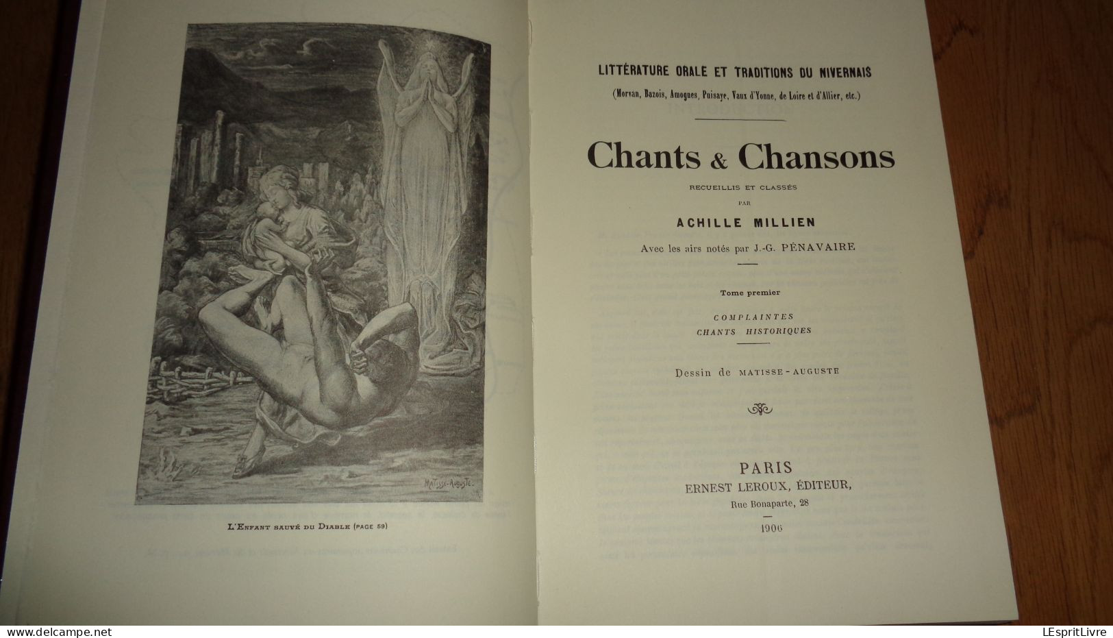 CHANTS ET CHANSONS DU NIVERNAIS Achille Millien Régionalisme Chanson Complainte Chant Religieux Légendaire Folklore - Bourgogne