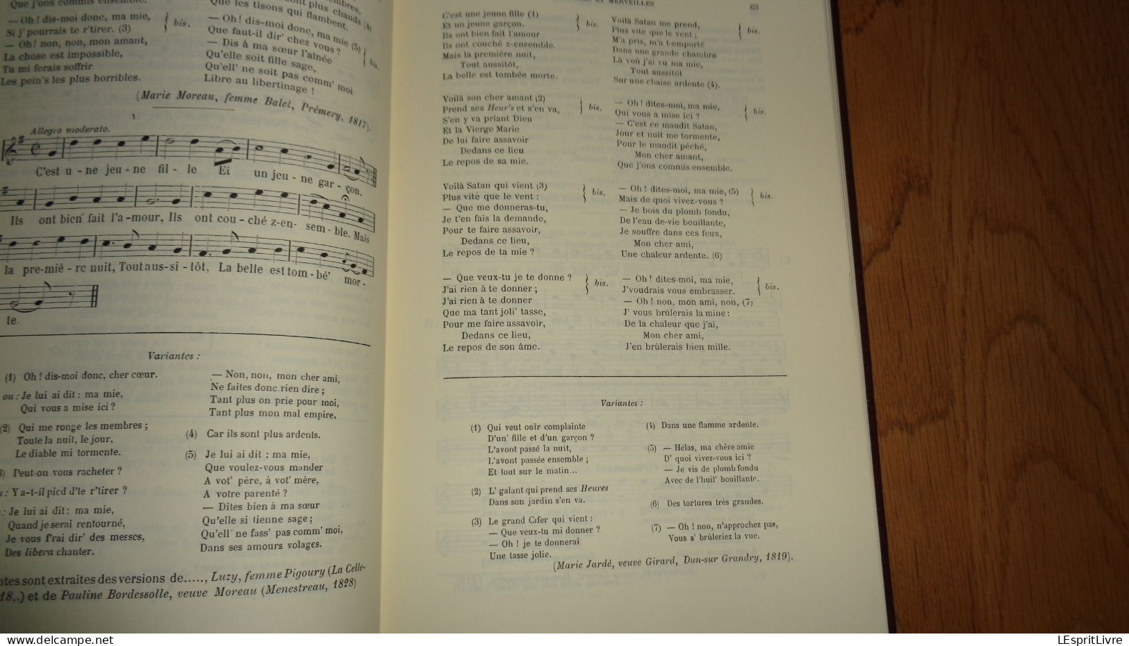 CHANTS ET CHANSONS DU NIVERNAIS Achille Millien Régionalisme Chanson Complainte Chant Religieux Légendaire Folklore