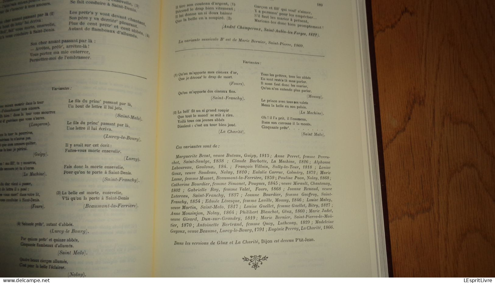 CHANTS ET CHANSONS DU NIVERNAIS Achille Millien Régionalisme Chanson Complainte Chant Religieux Légendaire Folklore