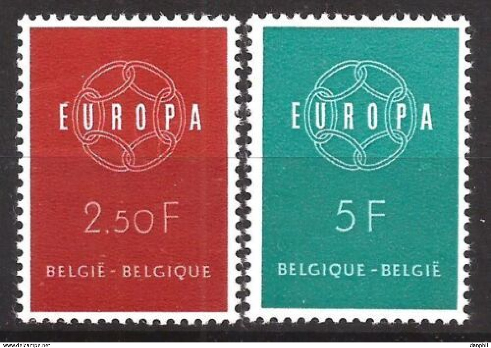 Belgium 1959 Europa CEPT (**)  Mi 1164-65; Y&T 1111-12 - 1959