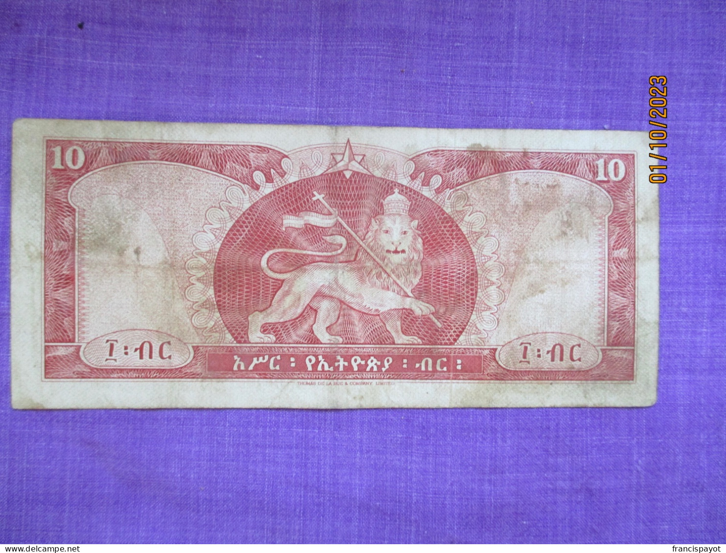 Ethiopie: 10 Dollars éthiopiens 1966 - Ethiopie