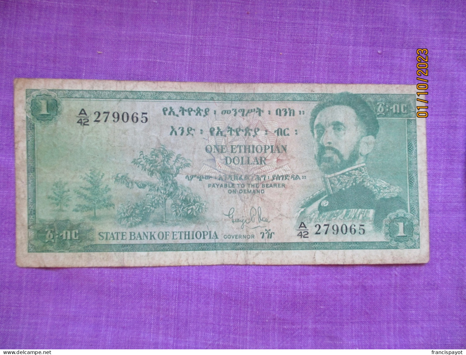 Ethiopie: 1 Dollars éthiopien 1966 - Ethiopia